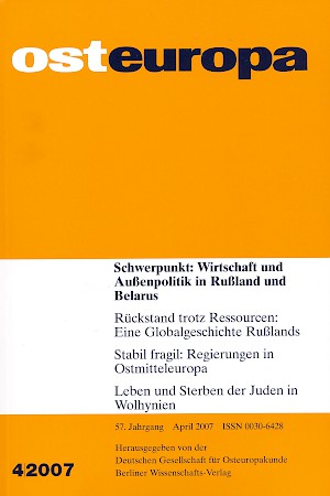 Titelbild Osteuropa 4/2007
