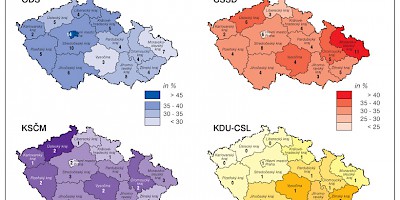 Karte: Tschechien: Wahlen zum Abgeordnetenhaus 2006