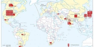 Karte: Atomenergie in der Welt (2006)