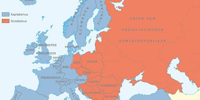 Karte: Das sozialsystemare Europa während des Ost-West-Konflikts