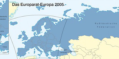 Karte: Das Europarat-Europa 2005