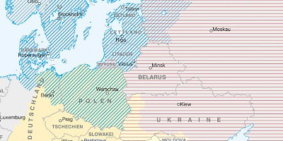 Karte: Programmräume von INTERREG und TACIS 2006