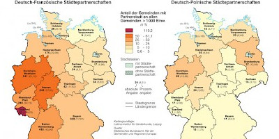 Karte: Deutsch-polnische Städtepartnerschaften 2004
