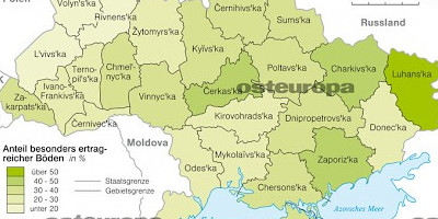 Karte: Ukraine: Ertragreiche Böden