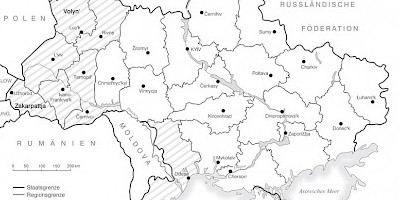 Karte: Ukraine: Administrative Gliederung