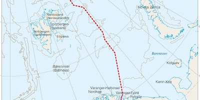 Karte: Arktis: Neue Seegrenze zwischen Norwegen und Russland