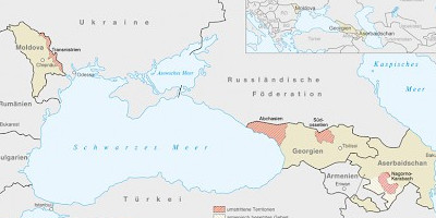 Karte: Eingefrorene Konflikte im postsowjetischen Raum