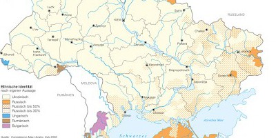 Karte: Ethnische Identität in der Ukraine