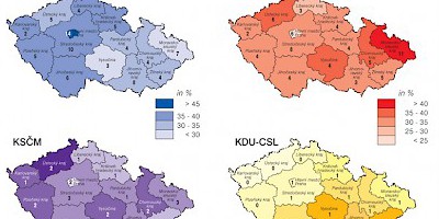 Karte: Tschechien: Wahlen zum Abgeordnetenhaus 2006