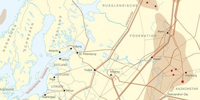 Karte: Europa: Erdgaspipelines