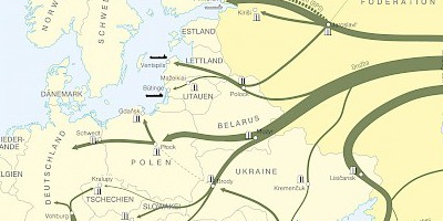 Karte: Europa: Erdölpipelines
