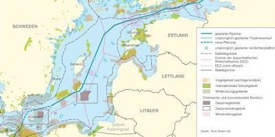 Karte: Ostsee: Das Nord-Stream-Projekt
