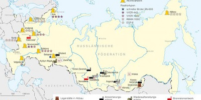 Karte: Russland: Atomenergie