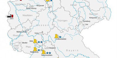 Karte: Deutschland: Atomenergie 2005