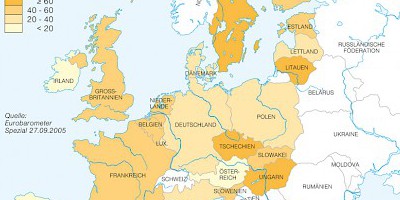 Karte: Europa: Einstellung zur Atomenergie