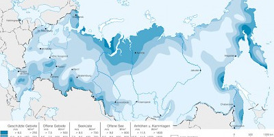 Karte: Russland: Windpotential