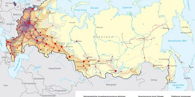Karte: Russland: Auswirkungen des Autoverkehrs
