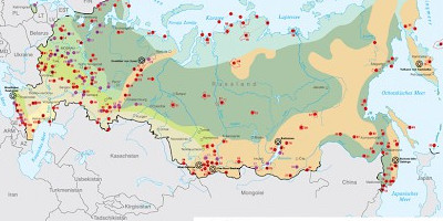 Karte: Russland: Schutzgebiete