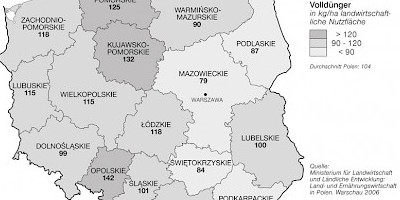 Karte: Polen: Mineraldüngereinsatz 2005