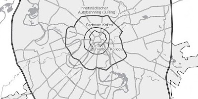 Karte: Moskau: Straßenverkehrsnetz