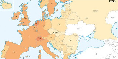 Karte: Europa: Durchschnittsalter von Müttern bei Erstgeburt