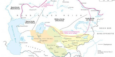 Karte: Zentralasien Mitte des 19. Jh.