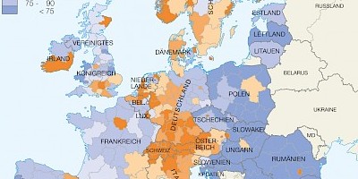 Karte: Europa: Wirtschaftskraft in Europa 2016 nach NUTS-2-Regionen