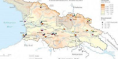 Karte: Georgien: Tourismus