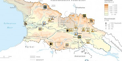 Karte: Georgien: Welterbestätten