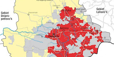 Karte: Ukraine: Wahlen im Gebiet Donec'k 2014