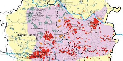 Karte: Ukraine: Der Krieg im Donbass – Juli 2014