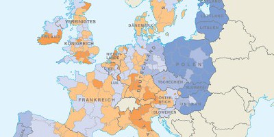 Karte: Wirtschaftskraft in Europa 2002