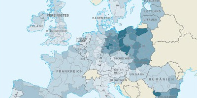Karte: EU: Arbeitslosigkeit 2002