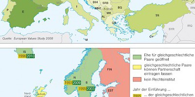 Karte: Europa: LGBT-Rechte