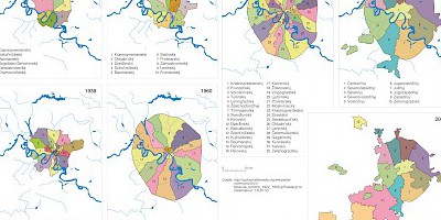 Karte: Moskau: Stadtentwicklung 1922-2012