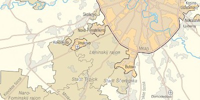 Karte: Moskau: Stadterweiterung