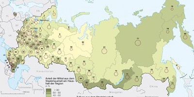 Karte: Russland: Regionalförderung 2009