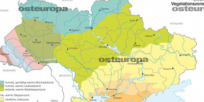 Karte: Ukraine: Vegetationszonen
