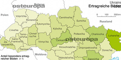 Karte: Ukraine: Ertragreiche Böden