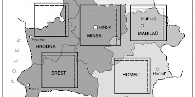 Karte: Belarus: Bevölkerung und Landwirtschaft 2001