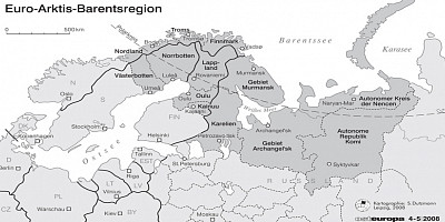 Karte: Euro-Arktis-Barentsregion