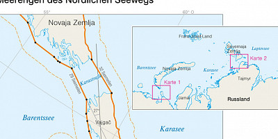 Karte: Meerengen des nördlichen Seewegs