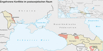 Karte: Eingefrorene Konflikte im postsowjetischen Raum