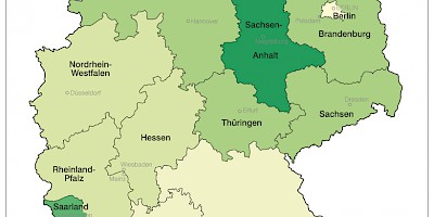 Karte: Spätaussiedler aus der ehemaligen Sowjetunion 1991-2005