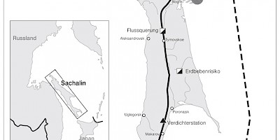 Karte: Russland: Umweltauswirkungen des Sachalin-II-Projektes