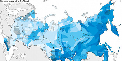 Karte: Russland: Wasserpotential