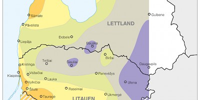 Karte: Baltische Staaten: Potential für Windenergie