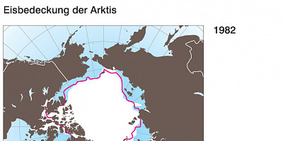 Karte: Arktis: Eisbedeckung 1982, 2007