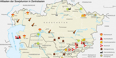 Karte: Zentralasien: Altlasten der Sowjetunion
