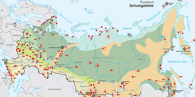 Karte: Russland: Schutzgebiete